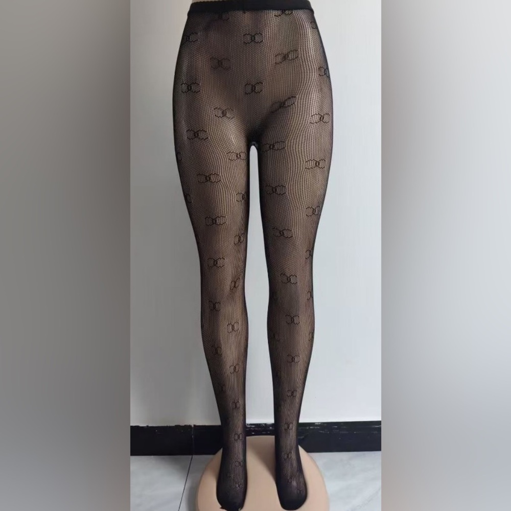 Nylon Diamond Fishnet Prints Nylon Women’s Pantyhose Stretchy Black - Picture 4 of 16